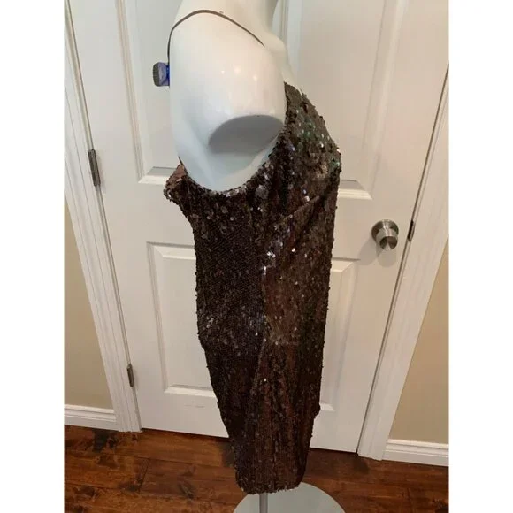 L'Agence Elora Rose Gold Sequin Mini Dress, Size 6, NWT! $425 L'Agence Elora Rose Gold Sequin Mini Dress, Size 6, NWT! $425